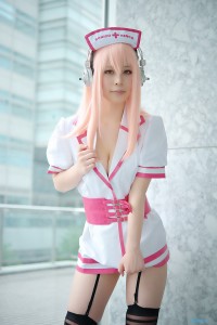 super sonico nurse cosplay 01